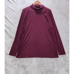 Torrid Burgundy Lightweight Long Sleeve Blouse Size 2X Stretch Minimalist Cozy